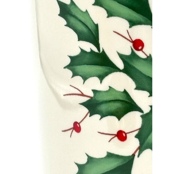 Lenox XMAS Holiday Utensil Crock w/3 Wooden Server Spoons Made for Macys NOS NIB - Picture 15 of 16